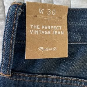 Madewell Perfect Vintage Jeans Sz 30